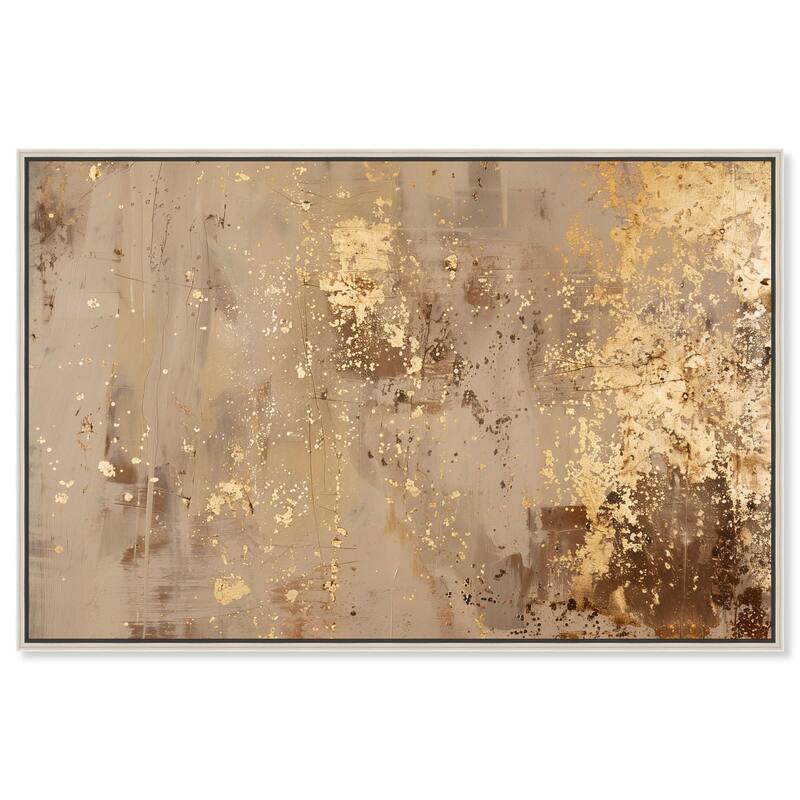 Gilded Dust Canvas by Art Remedy - Silver - 45" x 30"