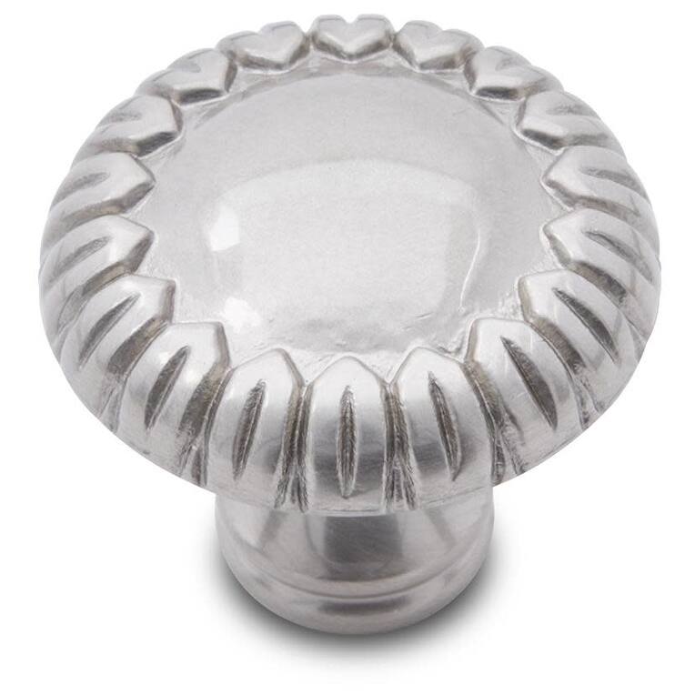 RK International CK 759 Small Petal 1-1/4" Solid Metal Botanical - Satin Nickel