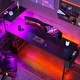 preview thumbnail 46 of 54, 61" Gaming Desk Computer Desk with LED Lights Storage Shelves and Side Bag Home Office Desk