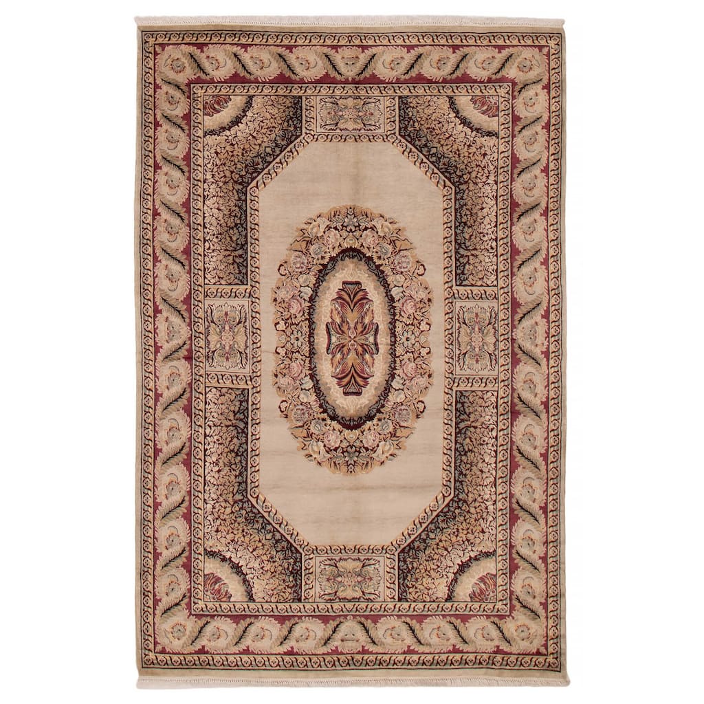 ECARPETGALLERY Hand-knotted Pako Persian 18 Of 20 Khaki Wool Rug - 6'0 x 9'2