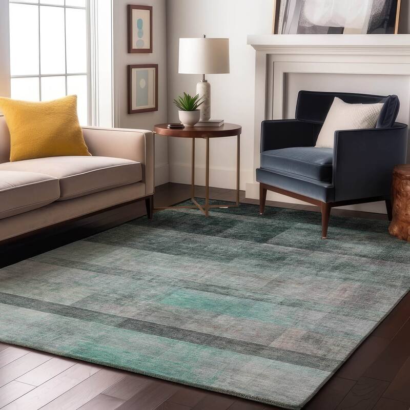 Premium Washable Super Soft Contemporary Ombre Mayfield Rug - Teal - 2' 6" x 3' 10" - Rectangle