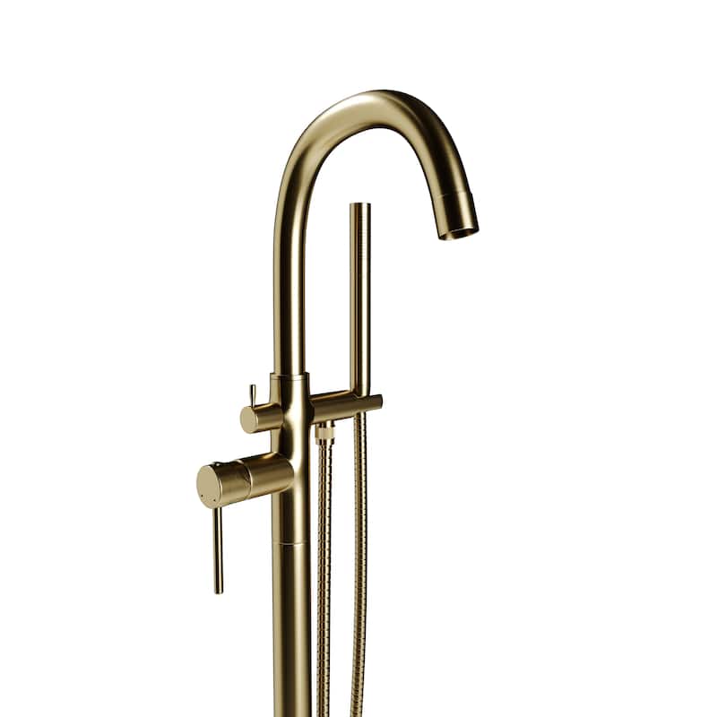 Neptune Single Handle Floor Mounted Gooseneck Freestanding Tub Filler