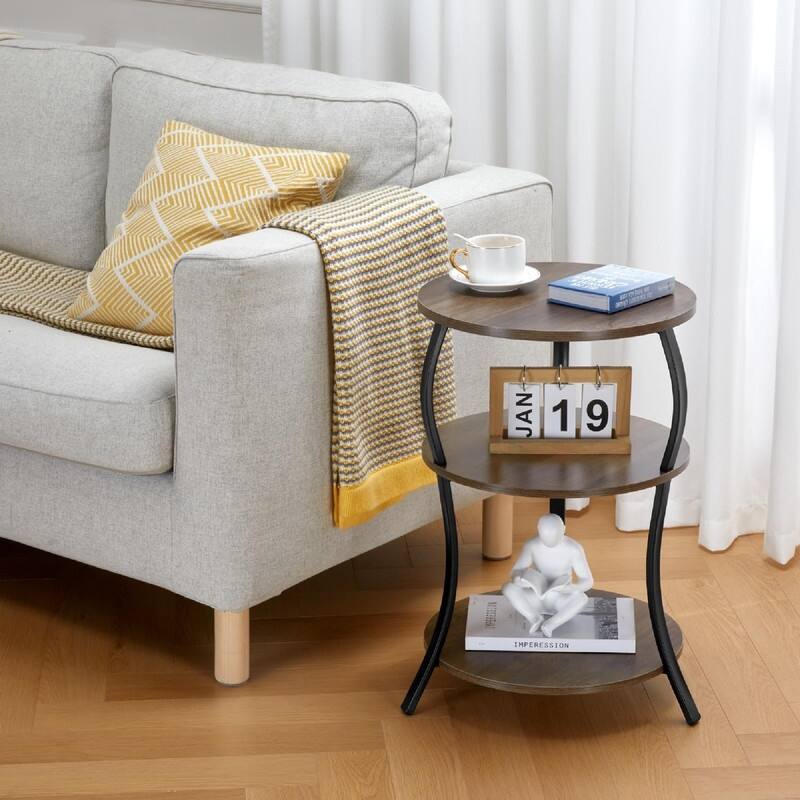 Snack Table TV Tray Table - 15.75"D x 15.75"W x 24"H