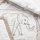 preview thumbnail 4 of 4, Jungle Safari Animals Nursery Crib Bedding Set Brown Taupe Black and White Gender Neutral Elephant Wildlife Adventure Serengeti