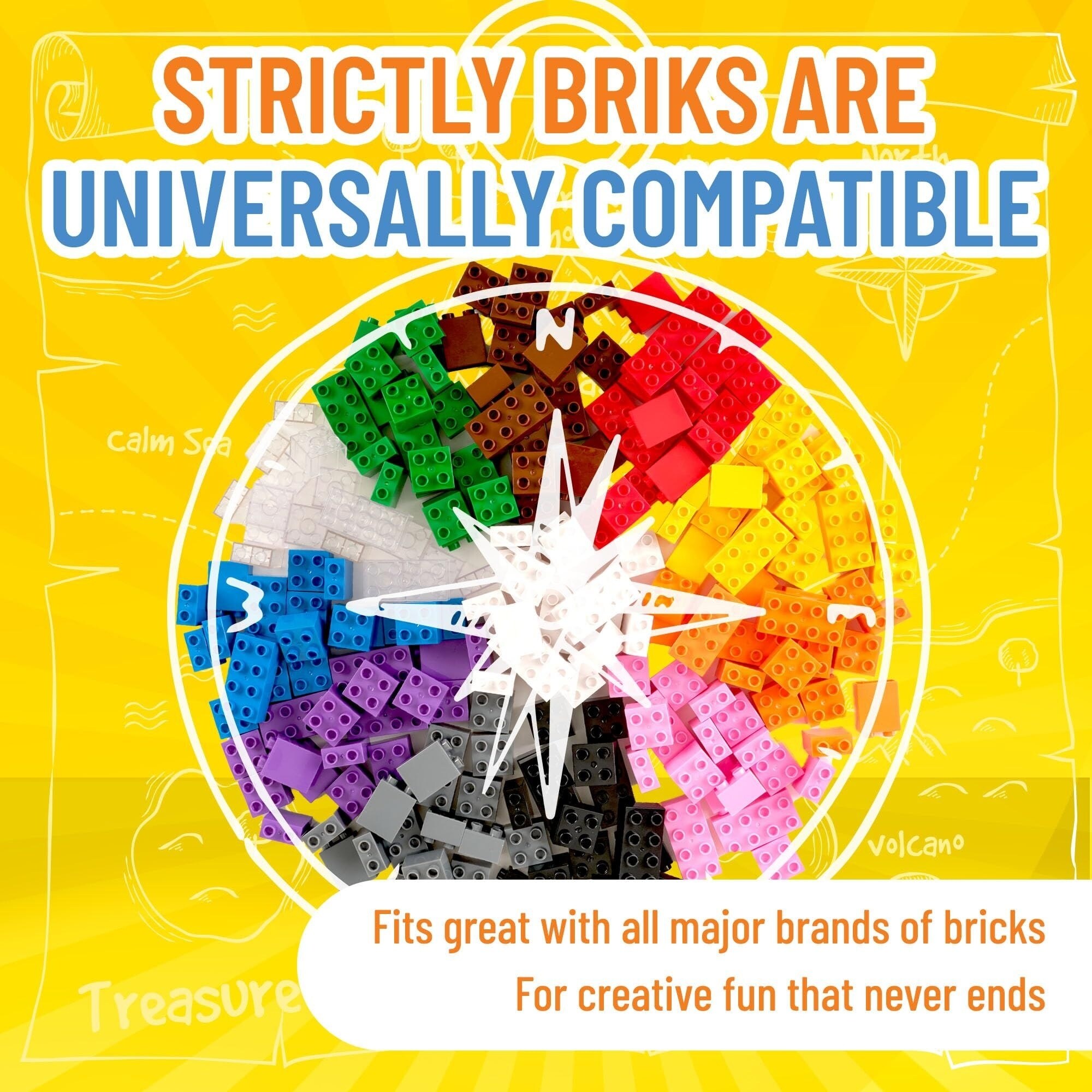 Strictly Briks - Set di mattoncini da 216 Pezzi più Base in 4