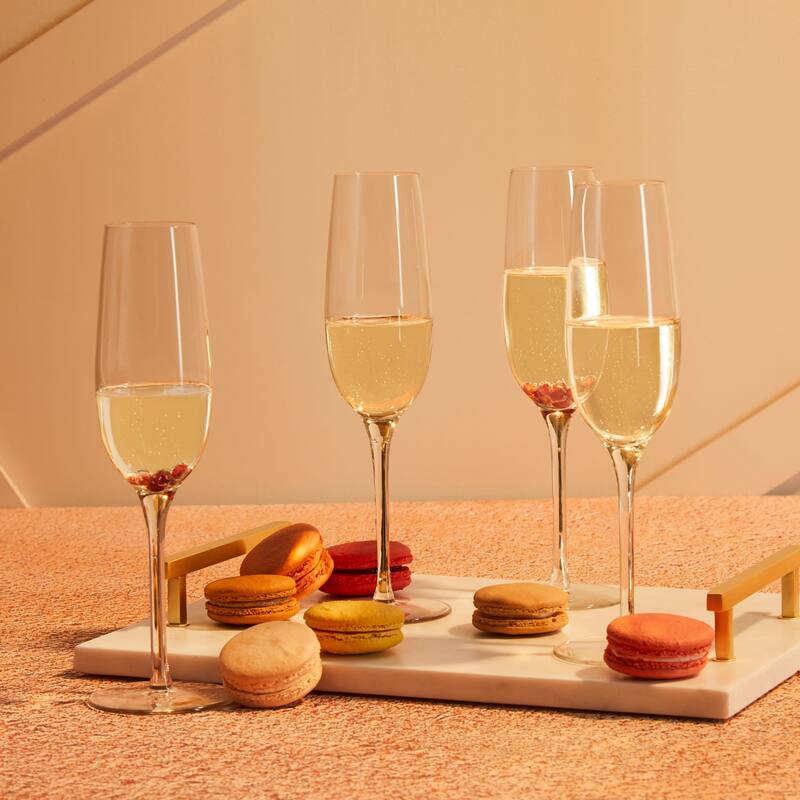 Libbey Signature Kentfield Champagne Flute Glasses, 8-ounce, Set of 4 - Set of 4 - Set of 4
