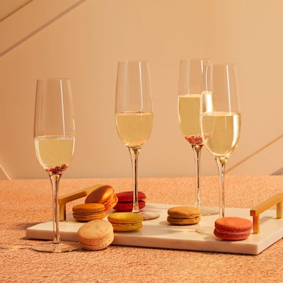 Libbey Signature Kentfield Champagne Flute Glasses, 8-ounce, Set of 4 - Set of 4