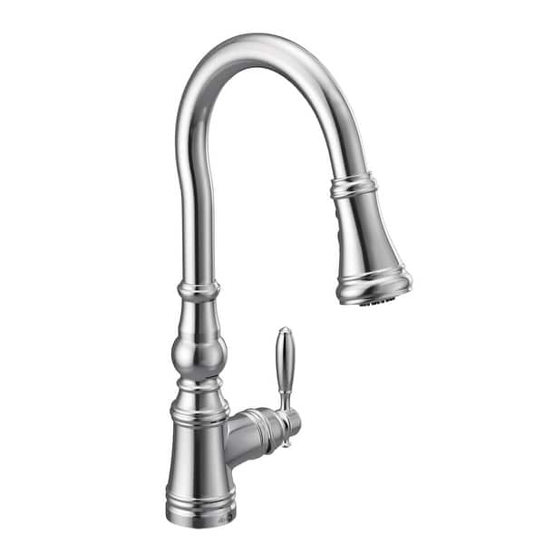Moen Weymouth 1.5 GPM Single Hole Pull Down Kitchen Faucet ...