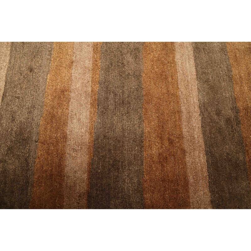 ECARPETGALLERY Hand-knotted Opulence Brown Wool Rug - 8'2 x 9'11