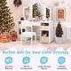 preview thumbnail 11 of 18, Costway Kids Vanity Table & Chair Set 2-in-1 Princess Pretend Play - See Details