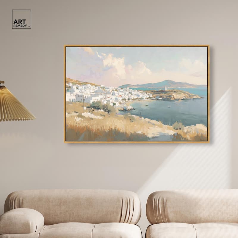 Sunrise Greece Canvas by Art Remedy