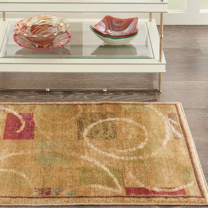 Nourison Expressions Geometric Abstract Cubist Area Rug - 2' x 2'9" - Beige - Runner/Rectangle