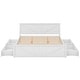 preview thumbnail 5 of 10, King Platform Bed with 4-Storage Drawers, Headboard and Support Legs, White