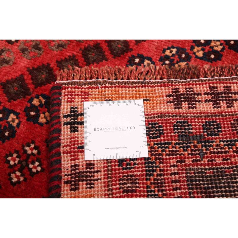 ECARPETGALLERY Hand-knotted Melis Vintage Red Wool Rug - 6'4 x 9'6