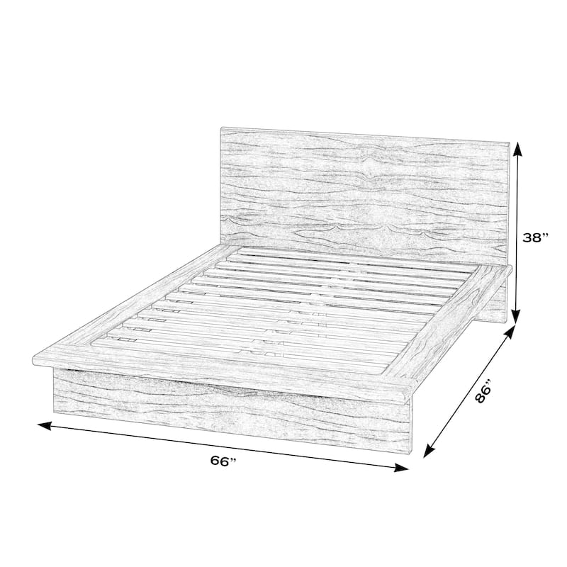 Halmstad Wood Platform Bed