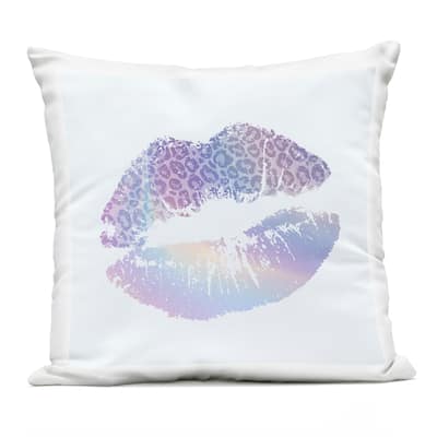 Stupell Glam Patterned Kiss Printed Outdoor Throw Pillow Design by Kim Allen