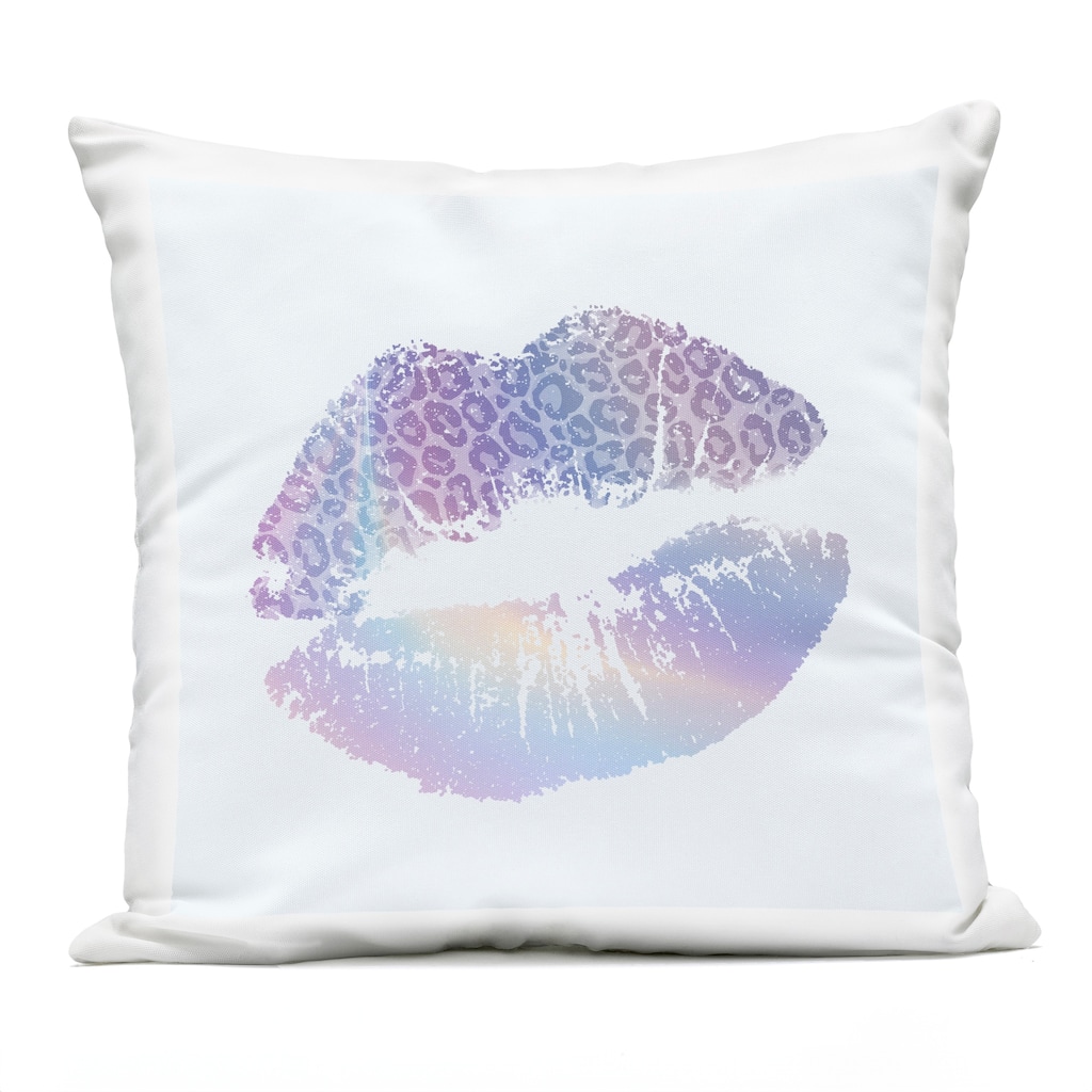 Stupell Glam Patterned Kiss Printed Outdoor Throw Pillow Design by Kim Allen