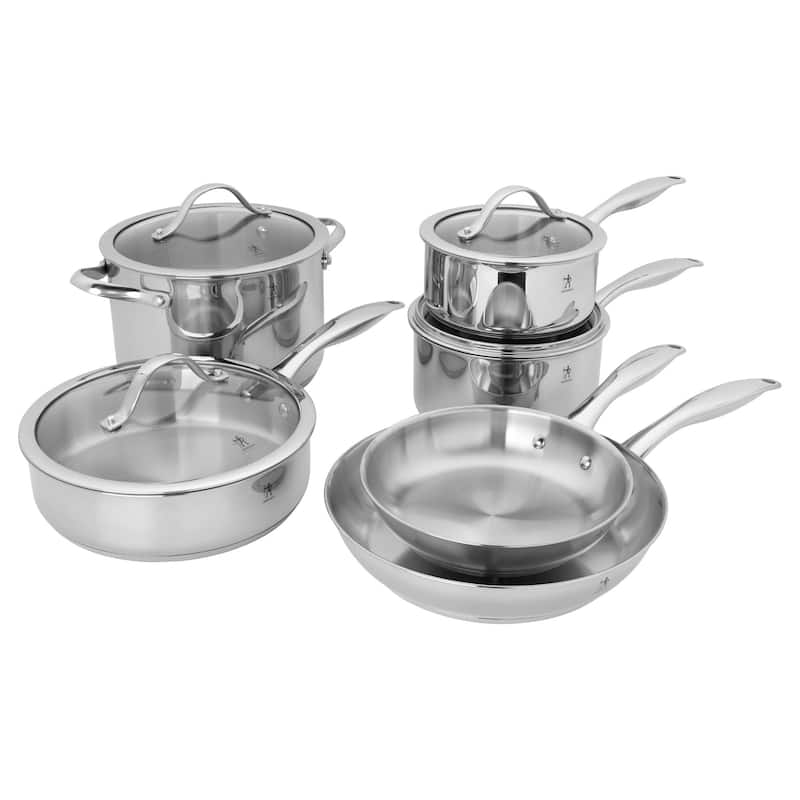 Henckels Aragon 10-pc Stainless Steel Cookware Set - Stainless Steel - 10 Piece - 10-pc