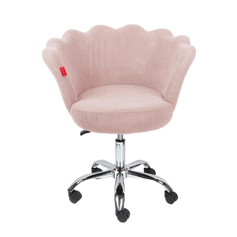 VANITII Accent Chair Swivel Vanity Chair Office Desk Chair With Wheels Modern Height Adjustable Pink/Grey/White