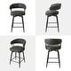 preview thumbnail 44 of 42, Glitzhome 26 or 31 Inches Modern Upholstered Swivel Counter Height Bar Stools