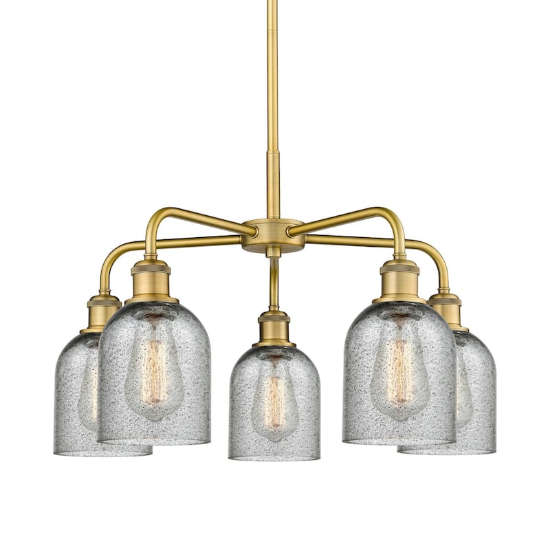 Innovations Lighting 516-5CR-15-23 Caledonia Chandelier Caledonia 5 - Brushed Brass / Charcoal