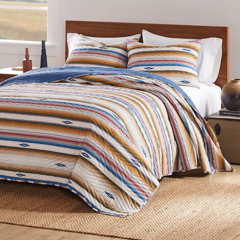 Barefoot Bungalow Painted Desert Quilt and Pillow Sham Set