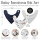 preview thumbnail 3 of 4, Woodland Animals Collection Fabric Bandana Baby Bibs (3 Pack Set) - Blue Grey and Taupe Forest Animal Bear Deer Fox