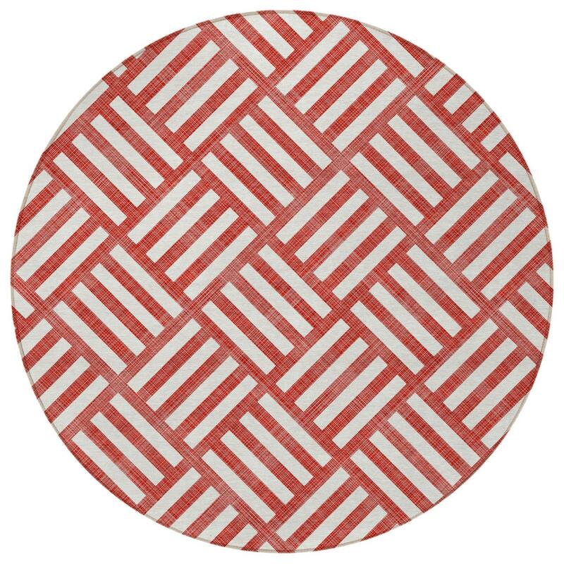 HomeRoots Geometric Transitional Rectangle Outdoor Rug