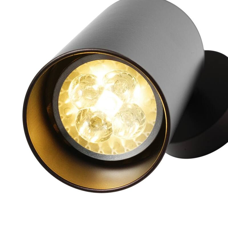 Modern Brass 1-Light Ceiling Spotlight - Adjustable