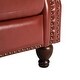 preview thumbnail 47 of 45, HULALA HOME Genuine Leather Nailhead Trim Pushback Recliner with Rolled Arms