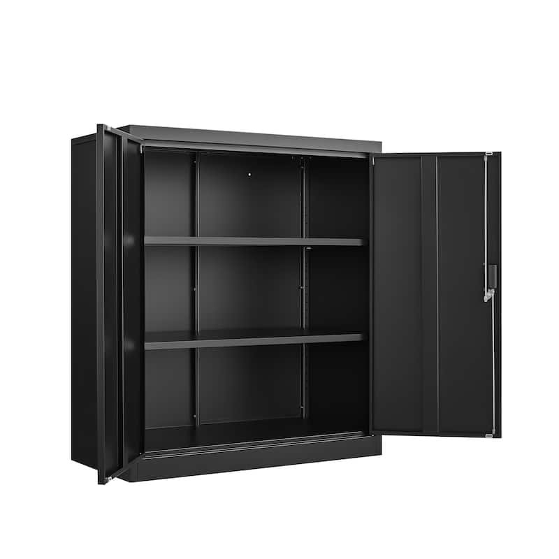 Storage Locker,File Organizer,Storage Cabinet with Door Locks and Two Adjustable Shelves, for Home,Office,School & Garage Use