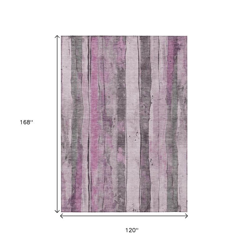 HomeRoots Striped Transitional Rectangle Outdoor Rug