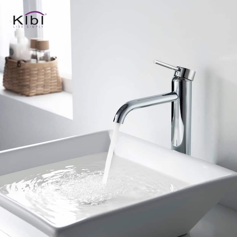 Luxury Solid Brass Single Hole Bathroom Vessel Sink Faucet