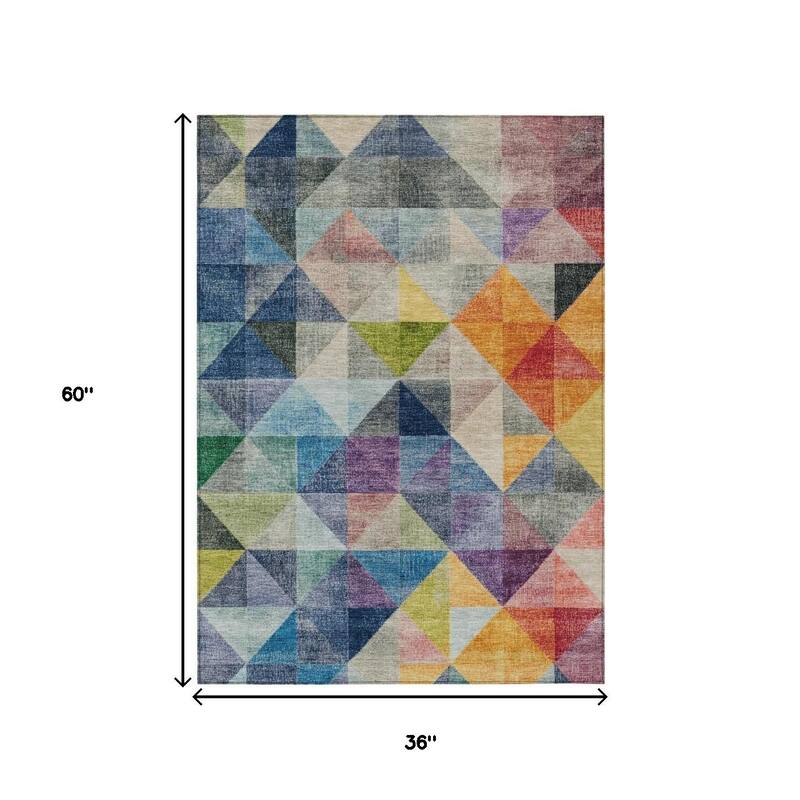 HomeRoots Geometric Transitional Rectangle Outdoor Rug