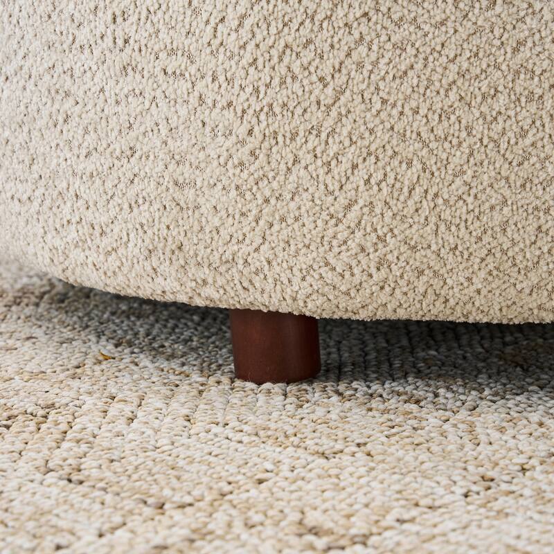 Christopher Knight Home - Cloud Moderne Upholstered Curved Modular Sectional Sofa Boucle Armless 74-Inch