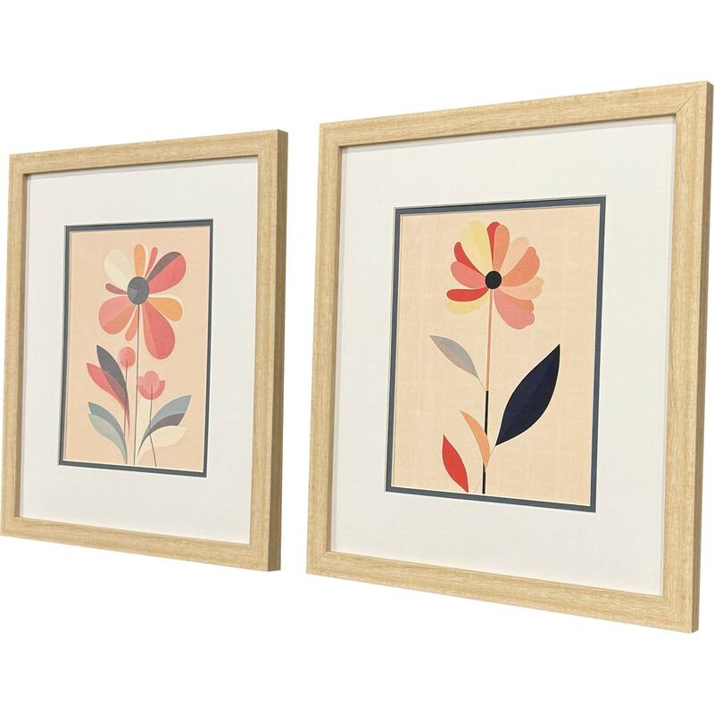 Paragon Comfort Flowers I Framed Art - Set of 2