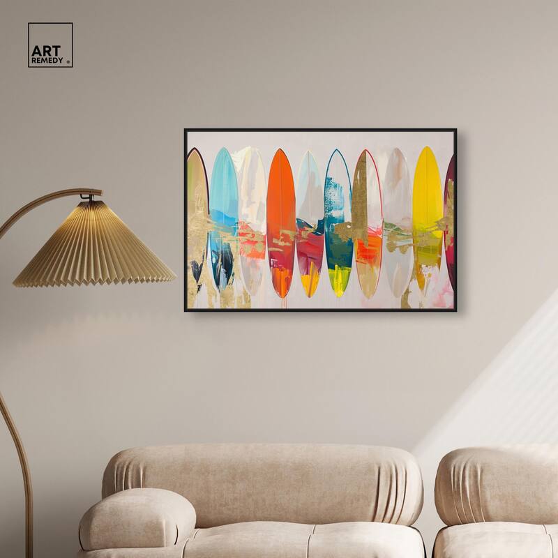 Surfboard Horizons II Canvas by Art Remedy
