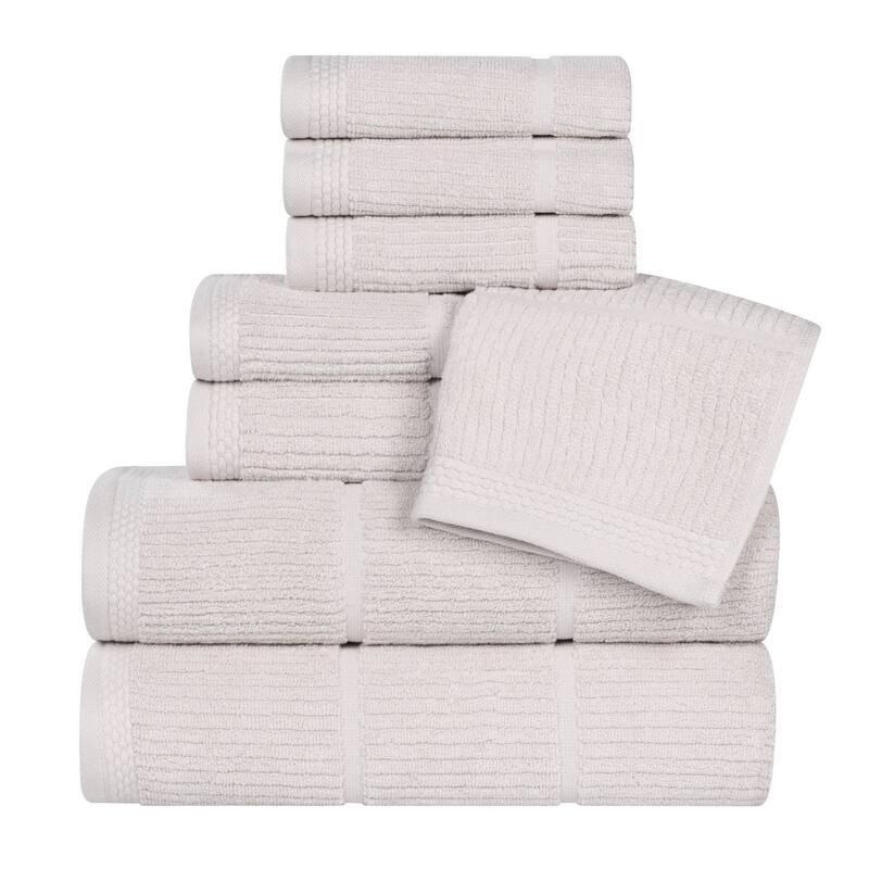 Superior Milo Smart Twist Viscose Cotton Blend 8 Piece Towel Set