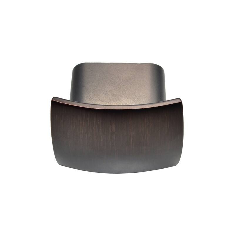 Utopia Alley Rhonda Contoured Square Cabinet Ring Pull Knob 1.3" - Oil Rubbed Bronze Vintage Cabinet Hardware with Hand