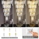 preview thumbnail 37 of 35, KAYLA 28-Lights Crystal Staircase Chandelier, Indoor Pendant Light, 118'' Modern High Ceiling Light, Height Adjustable