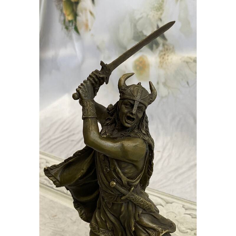 Viking Warrior By Kamiko Bronze Sculpture Japanese Artist Figurine Home Decor