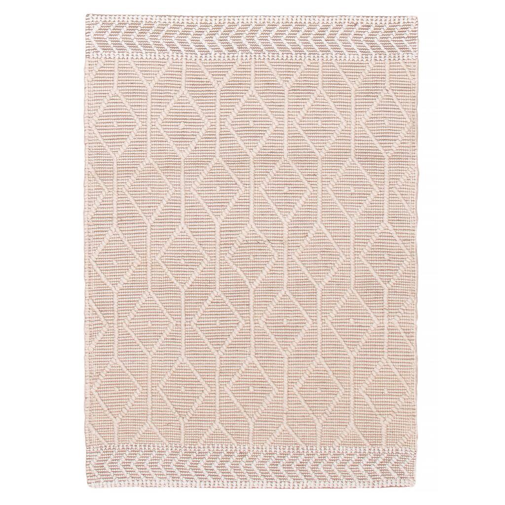 ECARPETGALLERY Braid weave Sienna Beige Wool Rug - 4'0 x 5'7