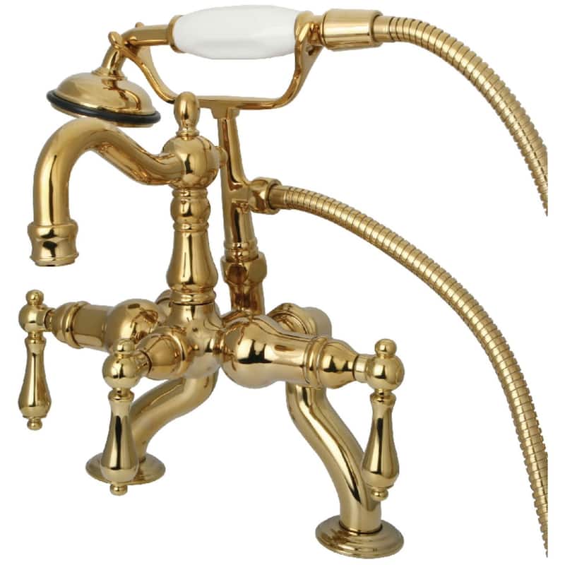 Kingston Brass Vintage Deck Mounted Clawfoot Tub Filler with Built-In