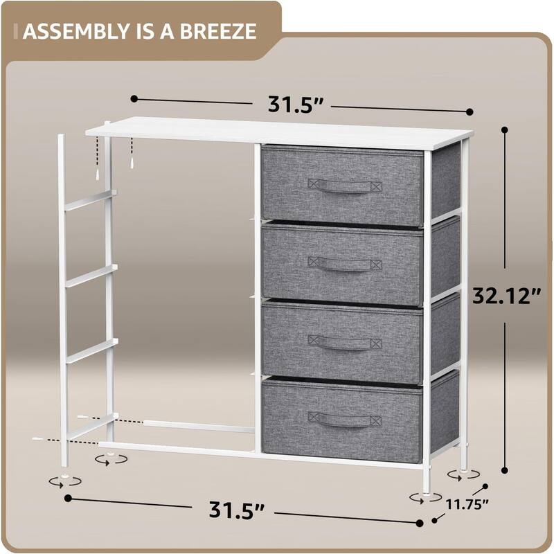 Modern Fabric and Metal 8-cubby Storage Tower