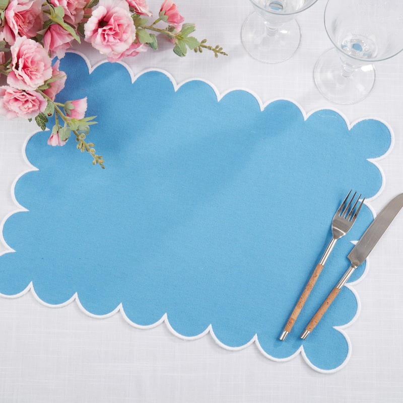 Eco Scallop Border Placemat (Set of 4) - 14"x20"