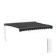 preview thumbnail 7 of 11, ALEKO Moroccan Semi-Cassette Motorized Patio Awning - Onyx Black - 20 x 10 Feet