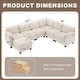 preview thumbnail 24 of 96, Modern Couduroy Modular Sectional Sofa Couch with Ottoman for Living Room