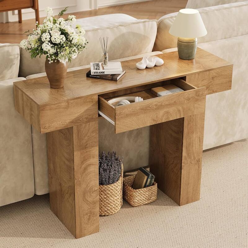 47 in Console Table, Sofa Table with Drawer for Hallway, Living Room