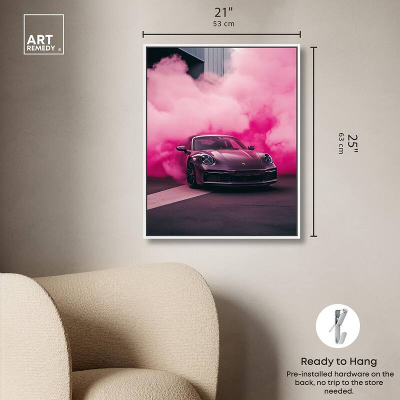 Turbocharged Pink Canvas by Art Remedy