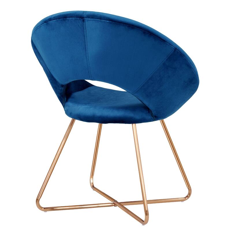 Modern Velvet Upholstered Accent Chair Vanity Leisure Chair